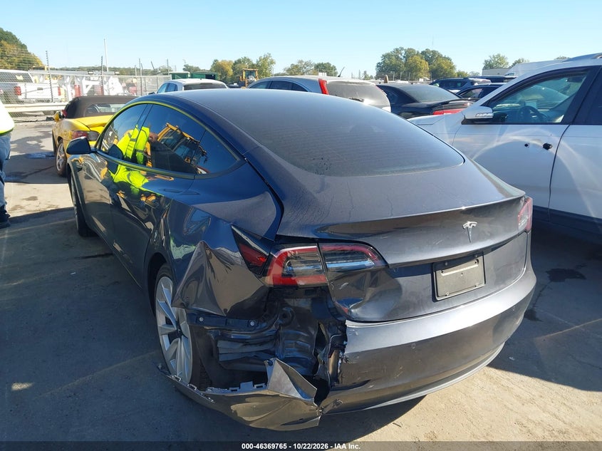 Vin: 5yj3e1ea1mf020691, lot: 46870098, tesla model 3 standard range plus rear-wheel drive 20213