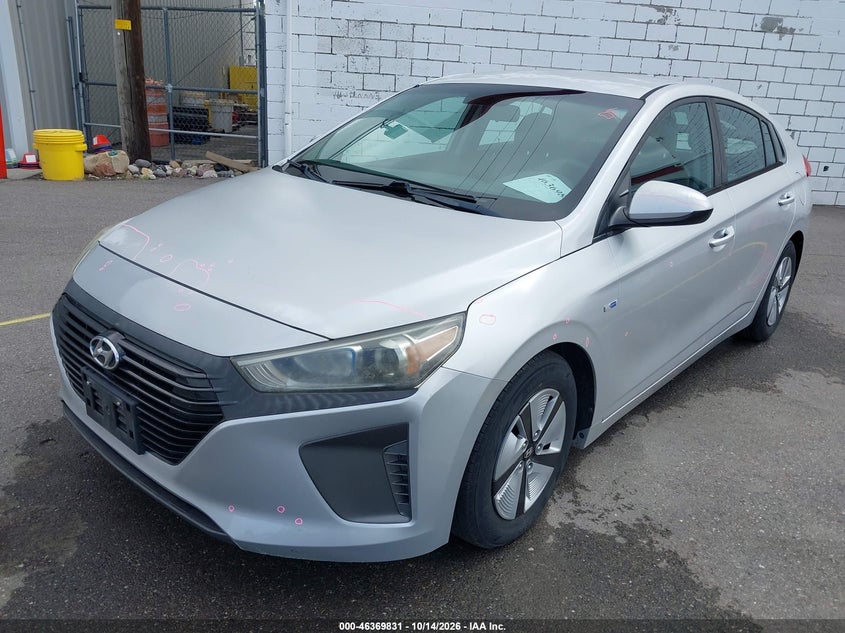 Vin: kmhc65lc3ju076901, lot: 46870164, hyundai ioniq hybrid blue 20182