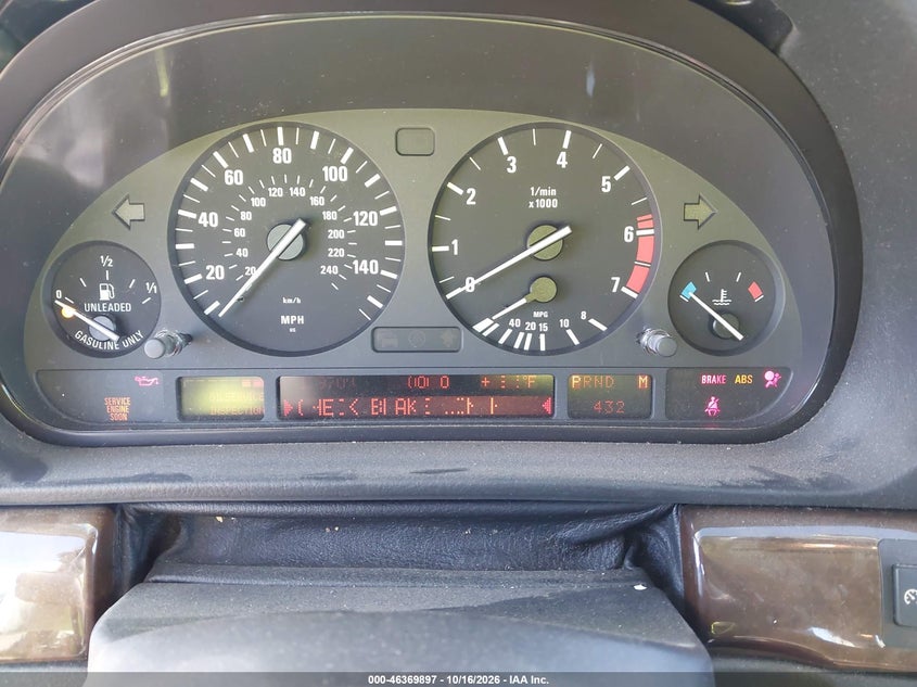 BMW 740 1995 VIN WBAGJ6320SDH34404