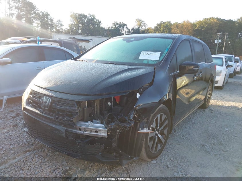 2025 Honda Odyssey Ex-L, Left Front, IAAI, VIN 5FNRL6H69SB016387 — photo 2