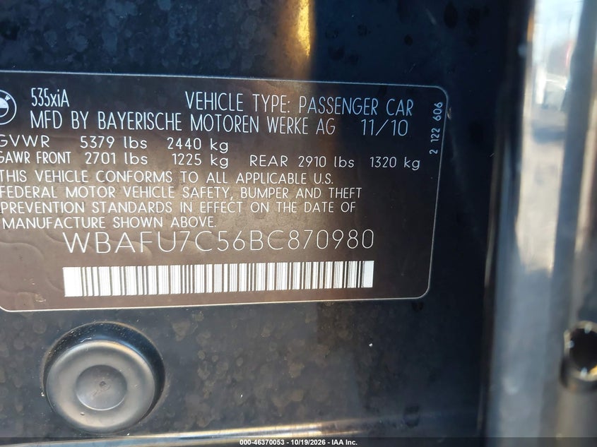 2011 BMW 535I XDRIVE · Фото 9
