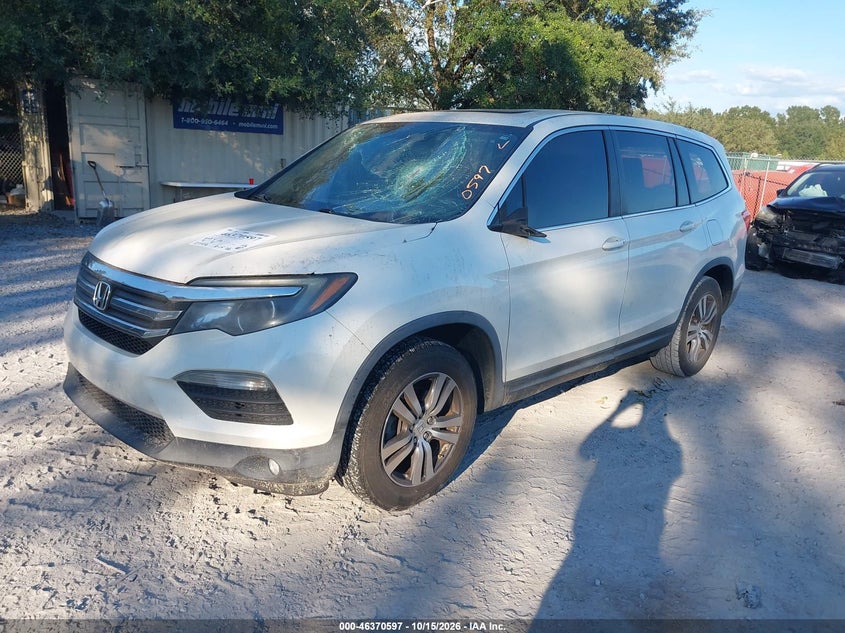 2016 Honda Pilot Ex-L, Storm Damage, IAAI, VIN 5FNYF5H51GB049380 — photo 2