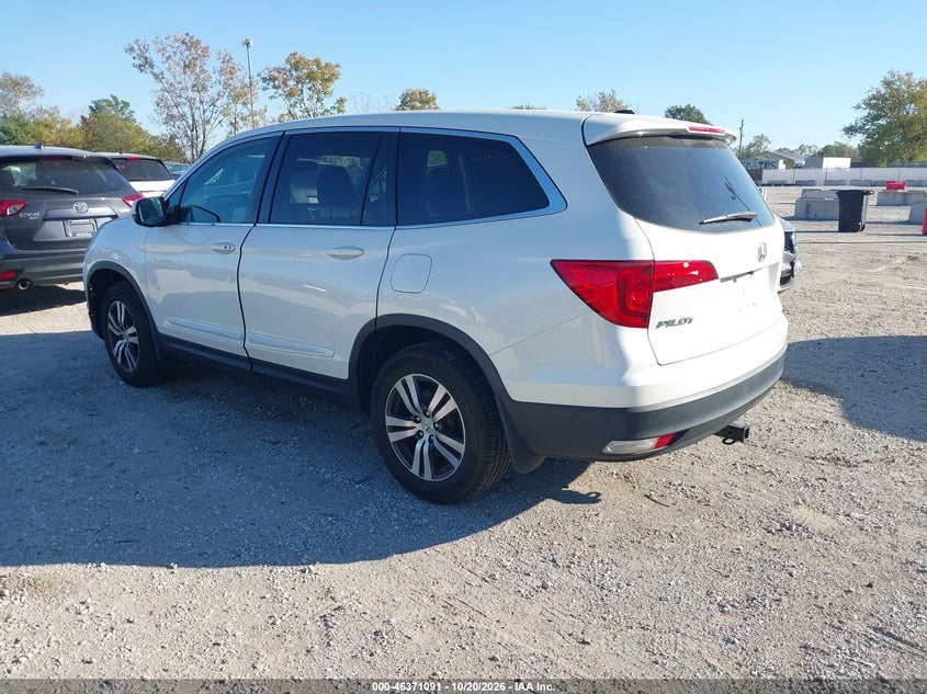 Vin: 5fnyf6h73gb109750, lot: 46871424, honda pilot ex-l 20163