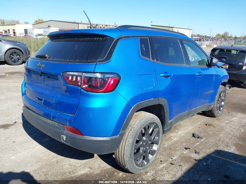 Vin: 3c4njdeb8mt561690, lot: 46871432, jeep compass 80th anniversary 4x4 20214