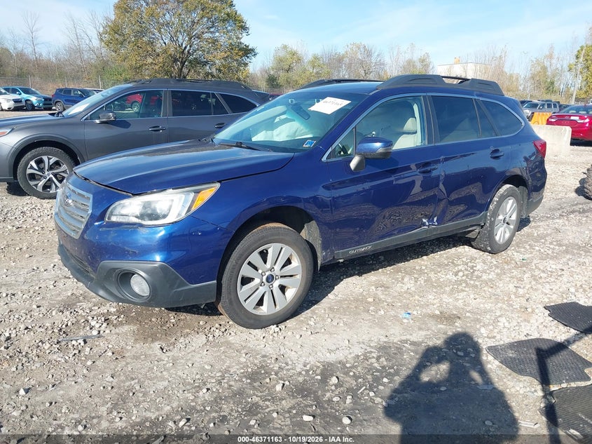 Vin: 4s4bsafc1f3229638, lot: 46871496, subaru outback 2.5i premium 20152