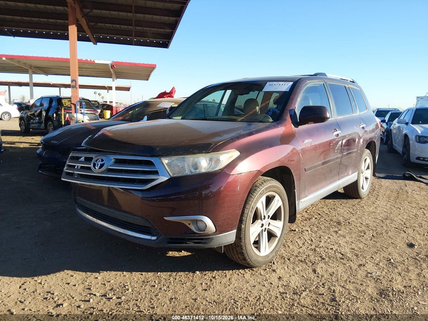 Vin: 5tddk3ehxcs156544, lot: 46871745, toyota highlander limited v6 20122