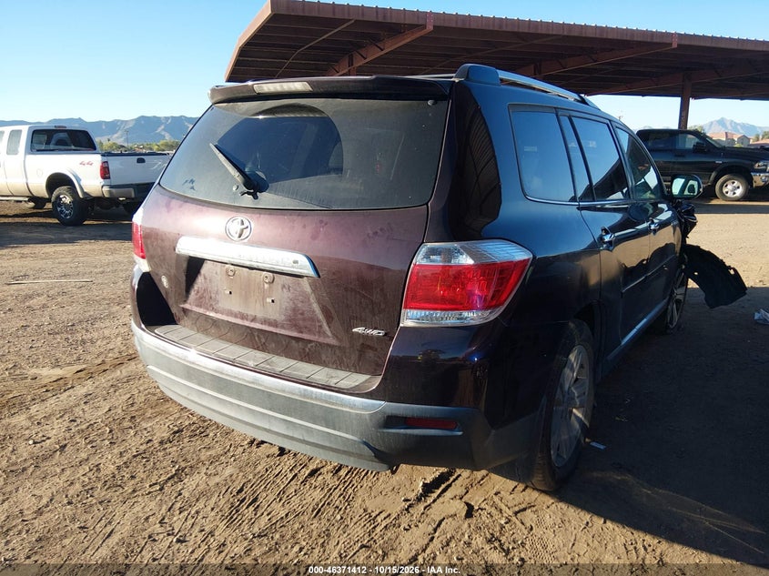 Vin: 5tddk3ehxcs156544, lot: 46871745, toyota highlander limited v6 20124
