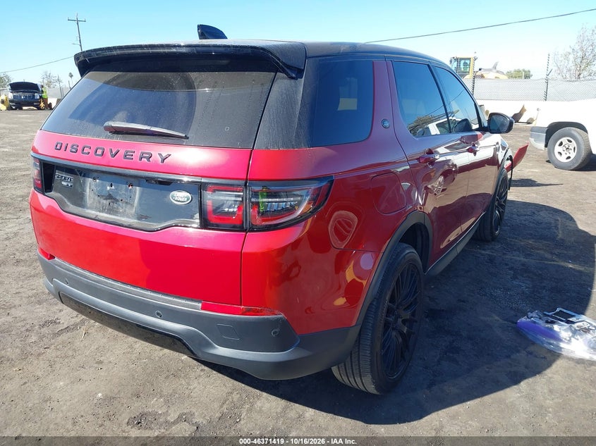 Vin: salcj2fx3lh857664, lot: 46871752, land rover discovery sport s 20204