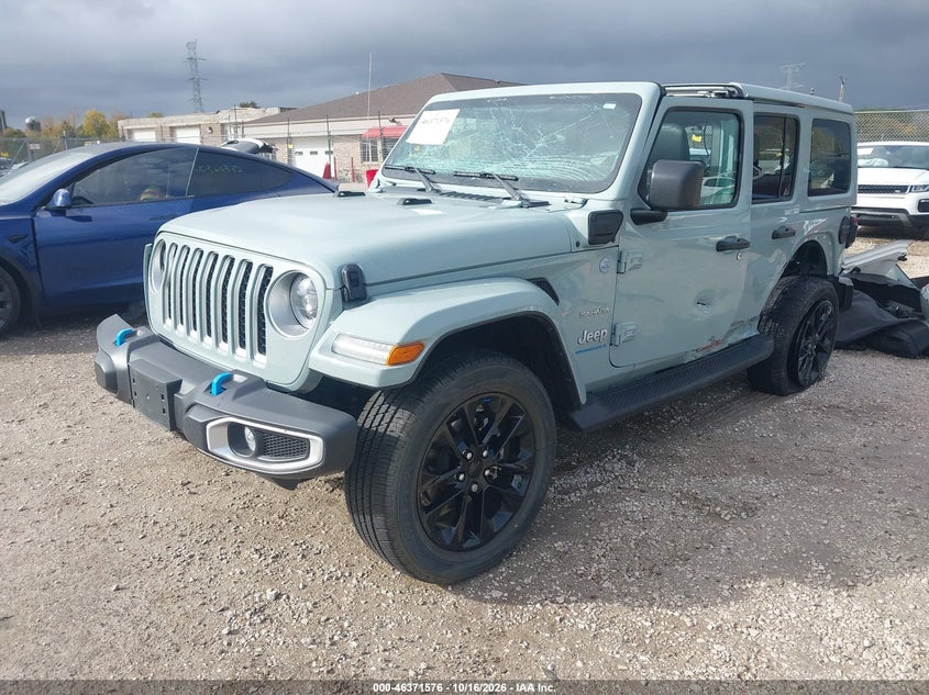 Vin: 1c4jjxp61pw555843, lot: 46871909, jeep wrangler 4xe sahara 4x4 20232