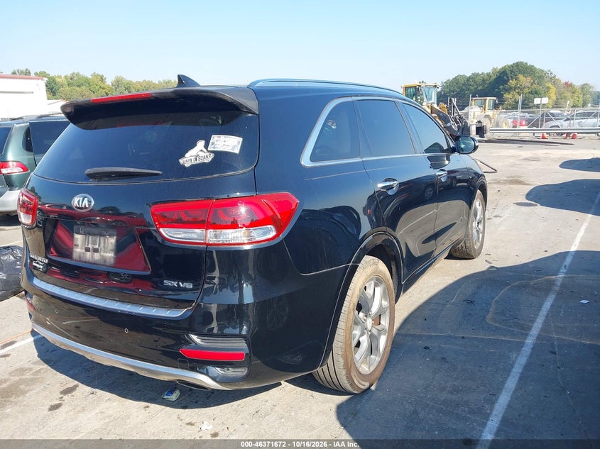 Vin: 5xypk4a59gg031990, lot: 46872005, kia sorento 3.3l sx 20164