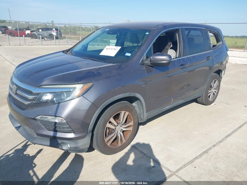 Vin: 5fnyf5h49gb019180, lot: 46872040, honda pilot ex 20162