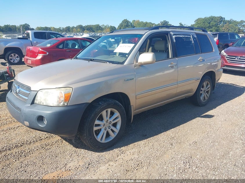 TOYOTA HIGHLANDER HYBRID 2006 VIN JTEDW21A160001875