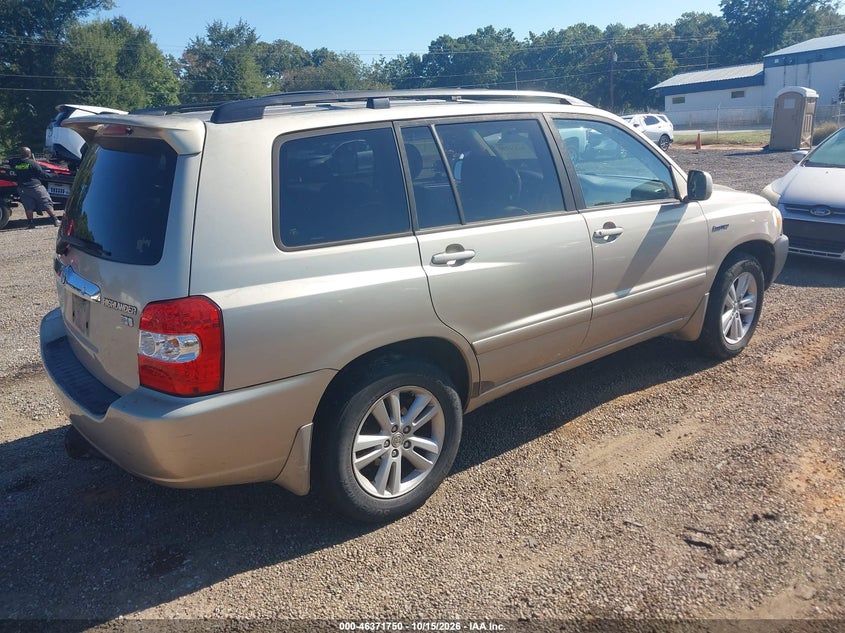 TOYOTA HIGHLANDER HYBRID 2006 VIN JTEDW21A160001875