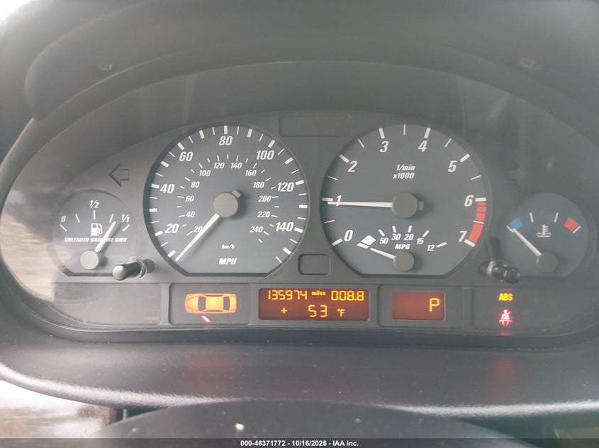 BMW 323CI 2000 VIN WBABR3349YEA83229