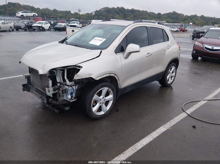 2016 Chevrolet Trax Ltz, Front End, IAAI, VIN 3GNCJRSB7GL148471 — photo 2