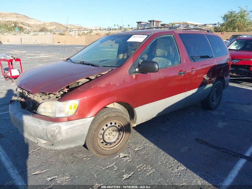 2002 Toyota Sienna Ce, Front End, IAAI, VIN 4T3ZF19C02U480371 — photo 2