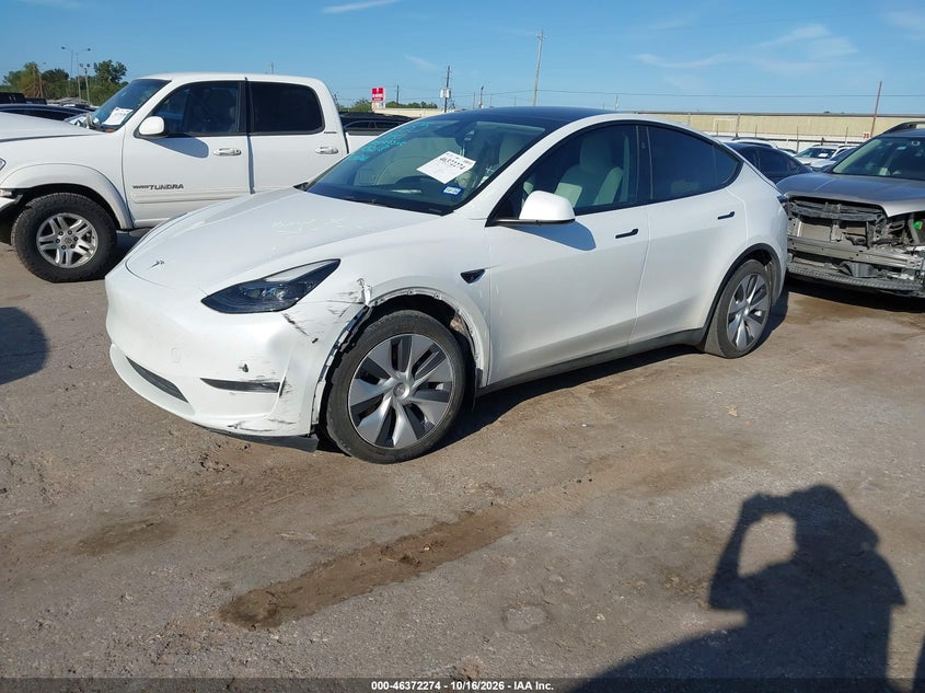 Vin: 7saygded5pf945218, lot: 46872607, tesla model y rwd 20232