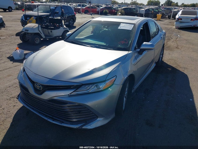Vin: 4t1b21hk5ju001648, lot: 46872687, toyota camry hybrid xle 20182