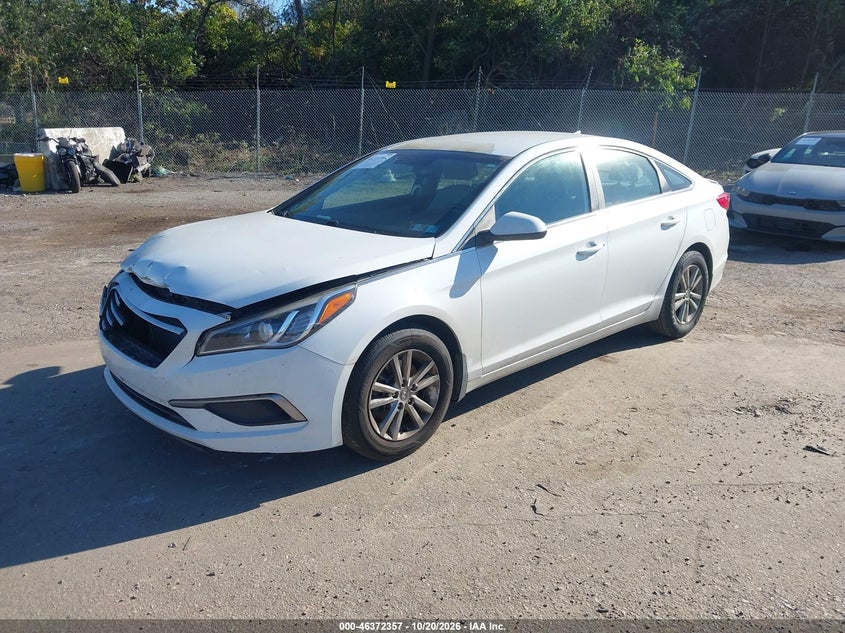 Vin: 5npe24af8gh319444, lot: 46872690, hyundai sonata se 20162