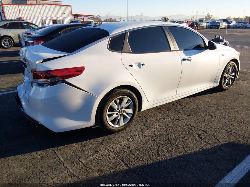 Vin: knagt4l35g5104707, lot: 46873100, kia optima lx 20164
