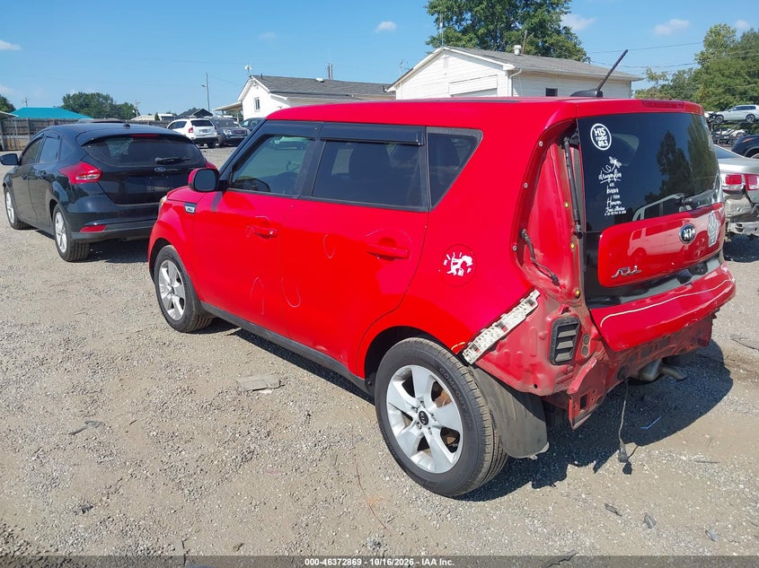 Vin: kndjn2a26k7670180, lot: 46873202, kia soul 20193