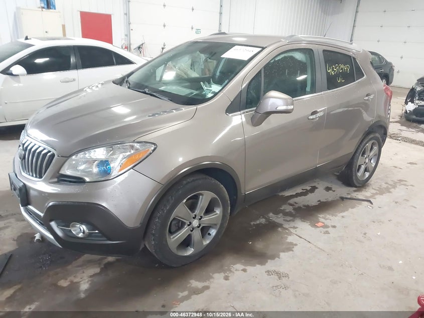 2014 Buick Encore Convenience, Перёд и зад, IAAI, VIN KL4CJBSB8EB775611 — фото 2
