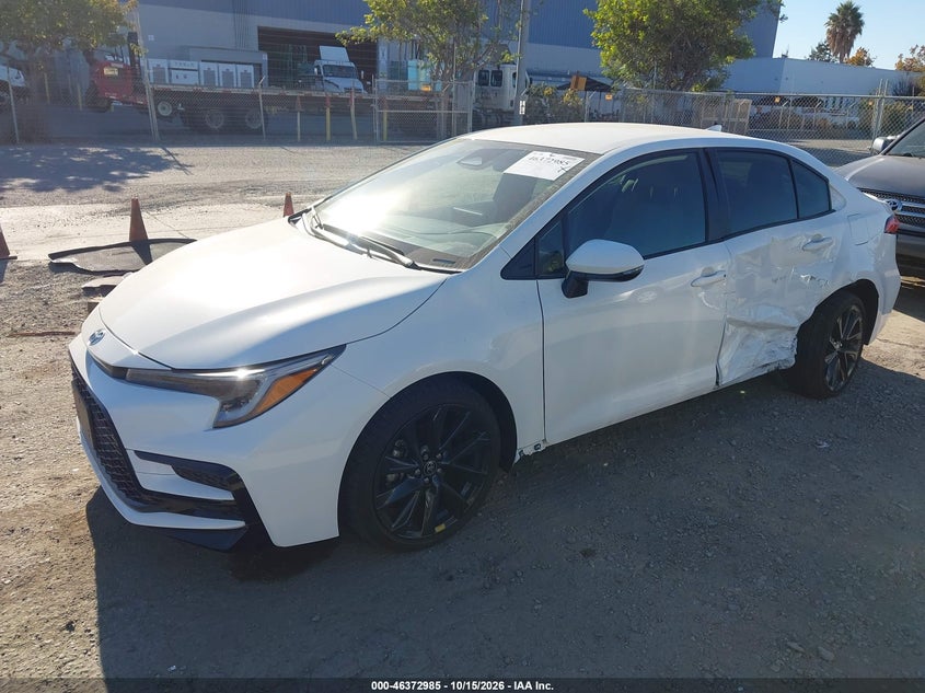 Vin: jtdbcmfe6t3123315, lot: 46873318, toyota corolla hybrid hybrid se 20262