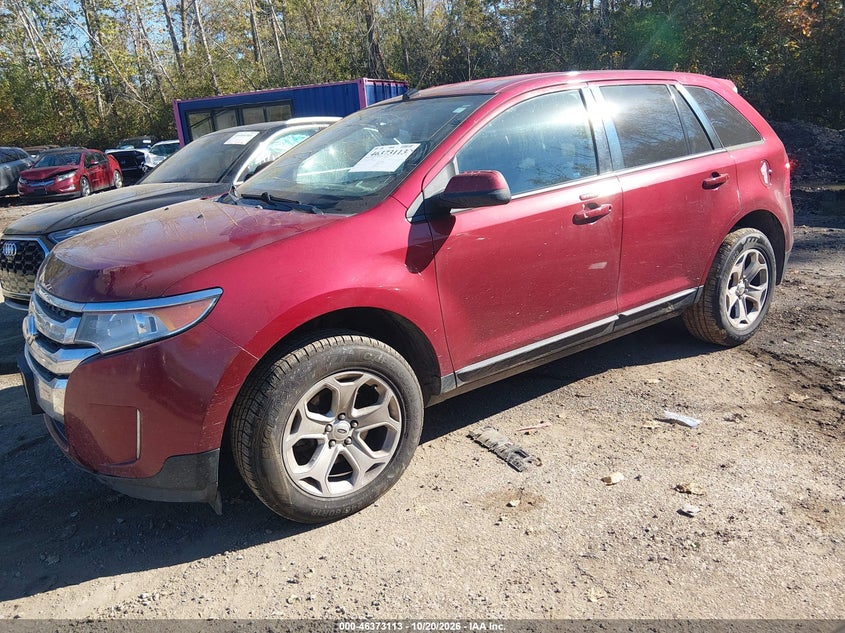 Vin: 2fmdk3jc2dbc24988, lot: 46873446, ford edge sel 20132
