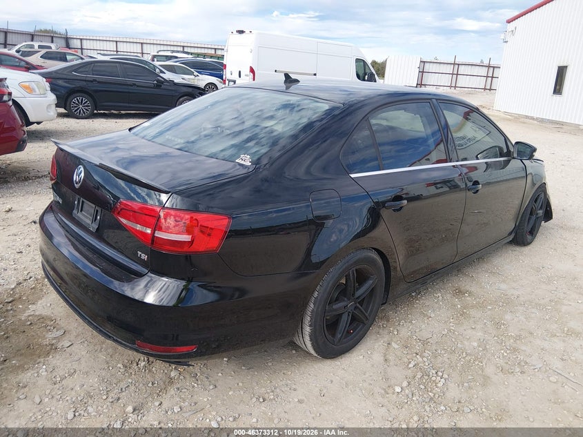 Vin: 3vwd07aj3fm269209, lot: 46873645, volkswagen jetta 1.8t se 20154