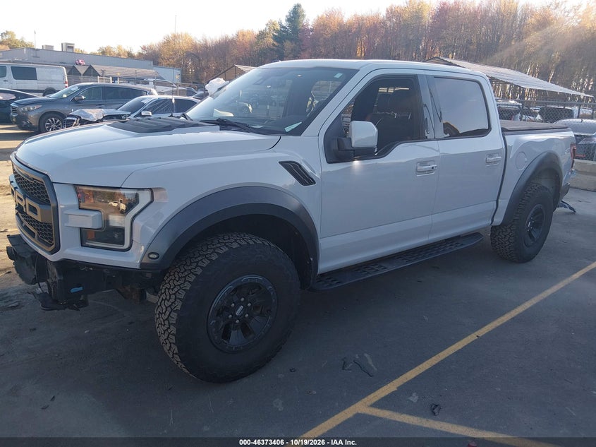 2017 Ford F-150 Raptor, Удар спереду, IAAI, VIN 1FTFW1RG5HFC10701 — фото 2
