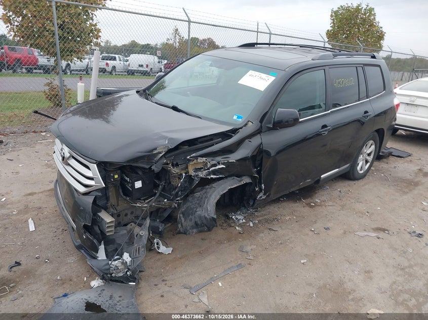 2012 Toyota Highlander Se V6, Левый перёд, IAAI, VIN 5TDBK3EH9CS149172 — фото 2