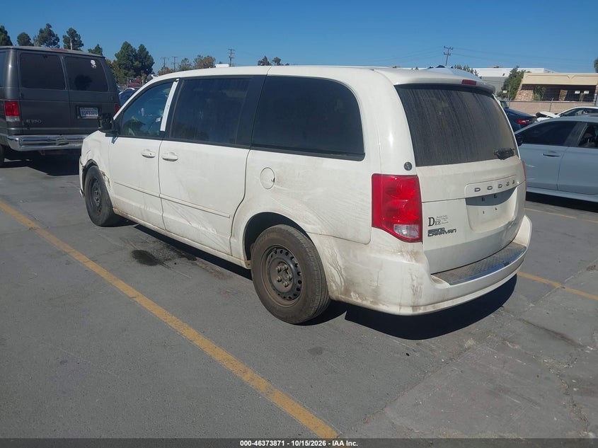 Vin: 2c4rdgbg4dr506182, lot: 46874204, dodge grand caravan se 20133