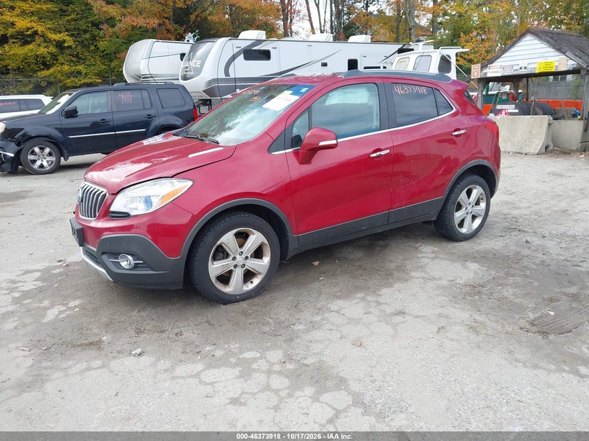Vin: kl4cjhsb1fb134921, lot: 46874251, buick encore premium 20152