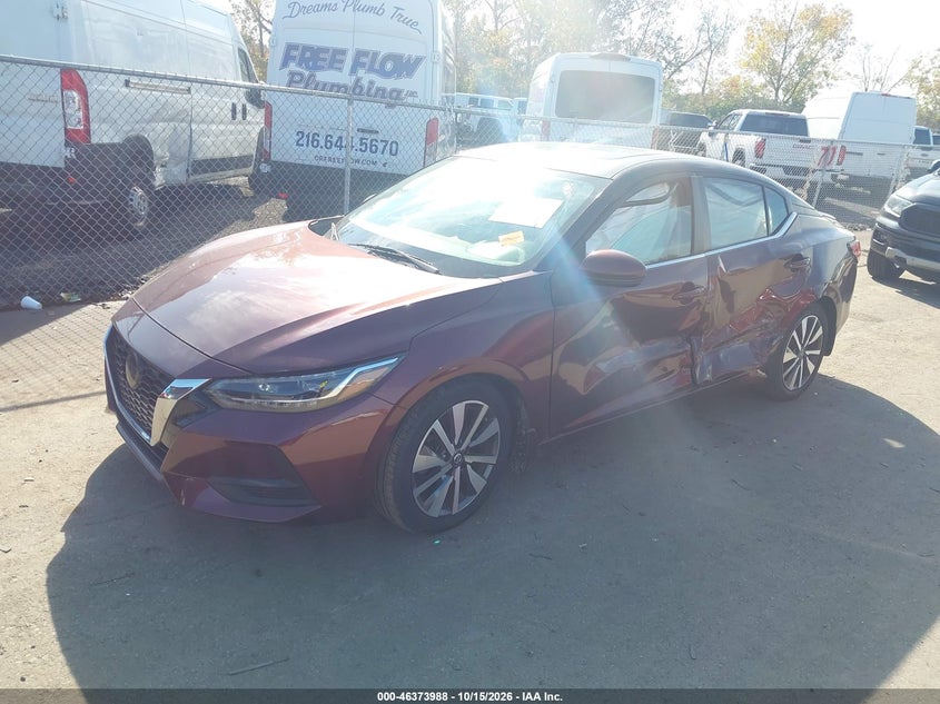2020 Nissan Sentra Sv Xtronic Cvt, Left Side, IAAI, VIN 3N1AB8CV6LY269699 — photo 2