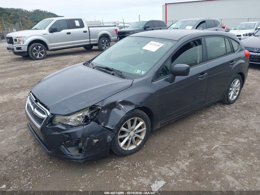 Vin: jf1gpac69e8281231, lot: 46874623, subaru impreza 2.0i premium 20142