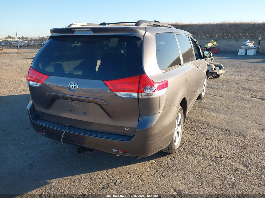 Vin: 5tdkk3dc3cs259186, lot: 46874911, toyota sienna le v6 8 passenger 20124