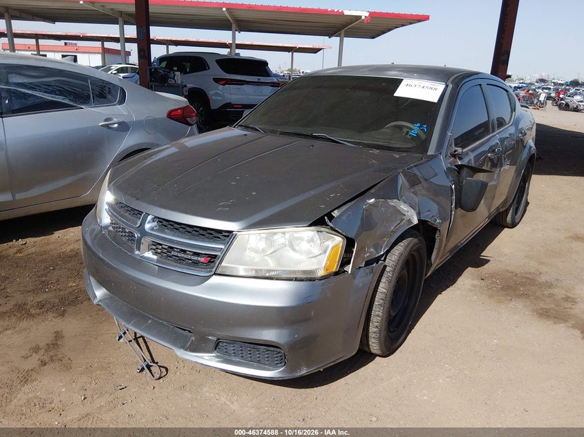 Vin: 1c3cdzab8dn650505, lot: 46874922, dodge avenger se 20132