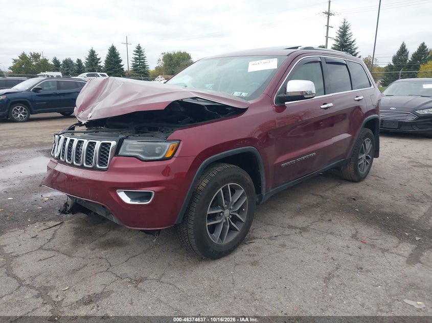 2017 Jeep Grand Cherokee Limited 4X4, Удар спереди, IAAI, VIN 1C4RJFBTXHC949256 — фото 2