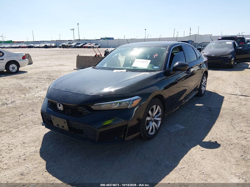 Vin: 2hgfe2f26sh548438, lot: 46875006, honda civic lx 20252