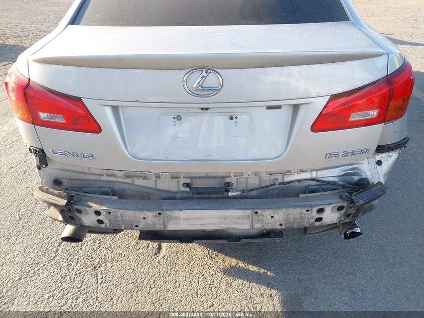 LEXUS IS 250 2006 VIN JTHBK262065024025