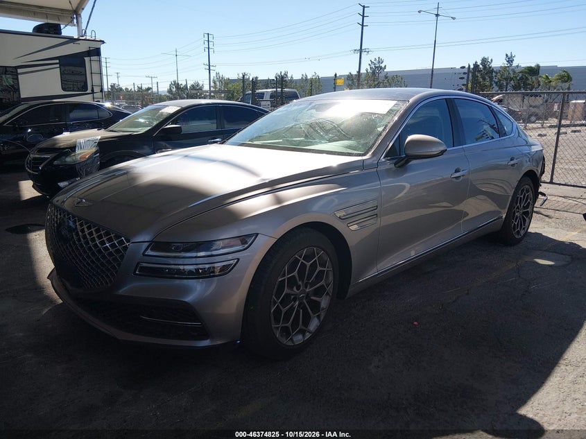 Vin: kmtgb4sc4mu048804, lot: 46875158, genesis g80 2.5t rwd 20212