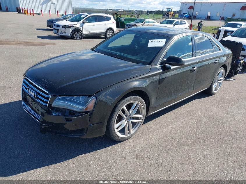 2012 Audi A8 4.2, Удар спереди, IAAI, VIN WAUAVAFD2CN020308 — фото 2