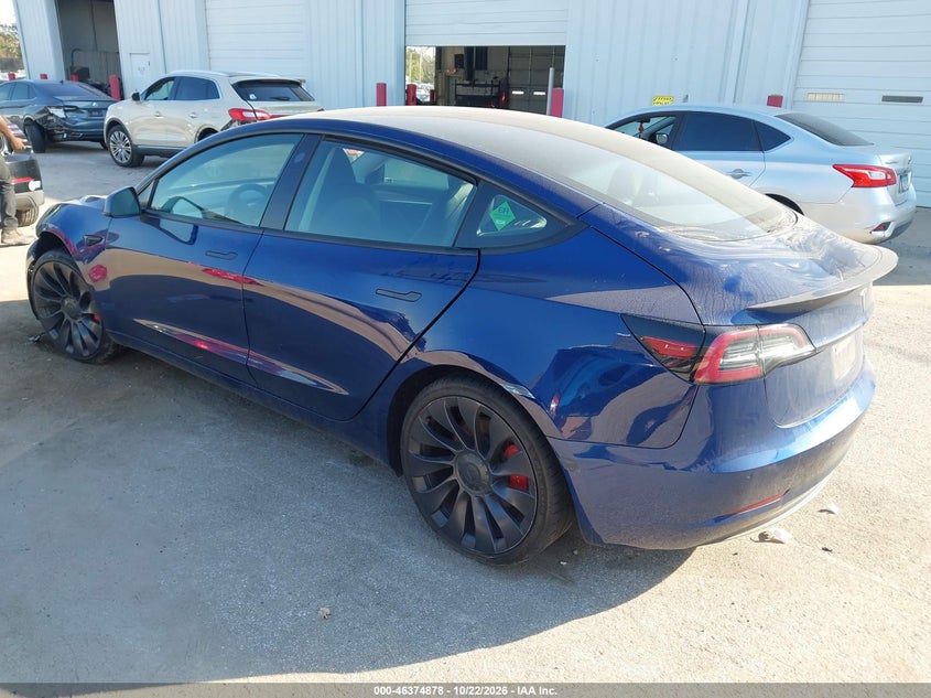Vin: 5yj3e1ec5mf991260, lot: 46875211, tesla model 3 performance dual motor all-wheel drive 20213