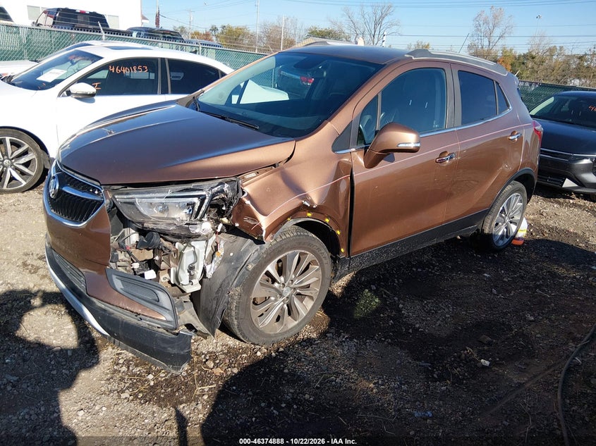 Vin: kl4cjasb2hb004981, lot: 46875220, buick encore preferred 20172