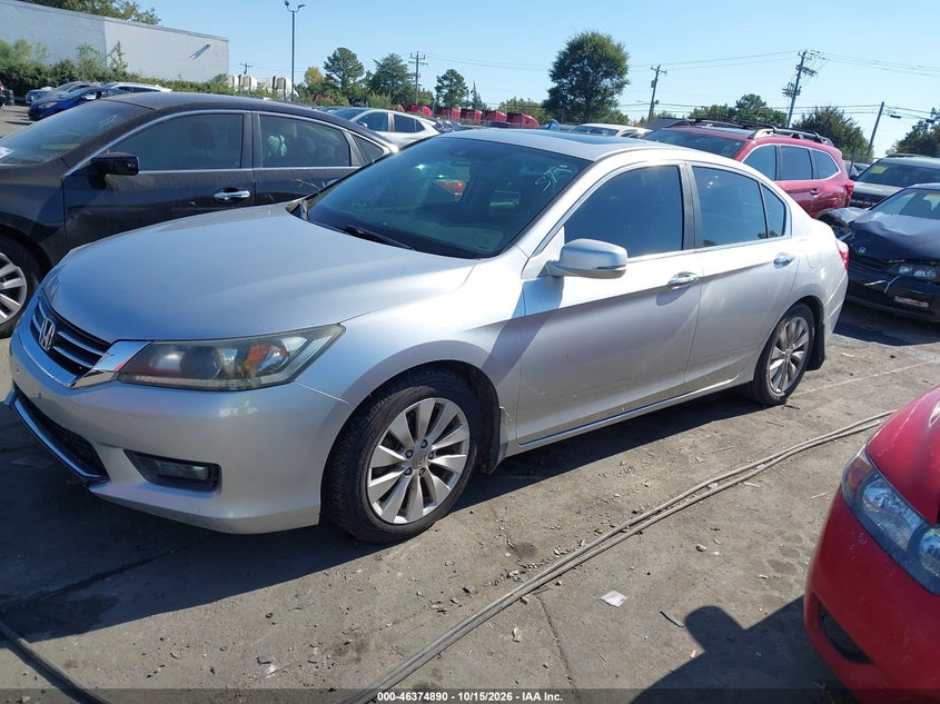 2014 Honda Accord Ex-L, Right Front, IAAI, VIN 1HGCR2F82EA190009 — photo 2