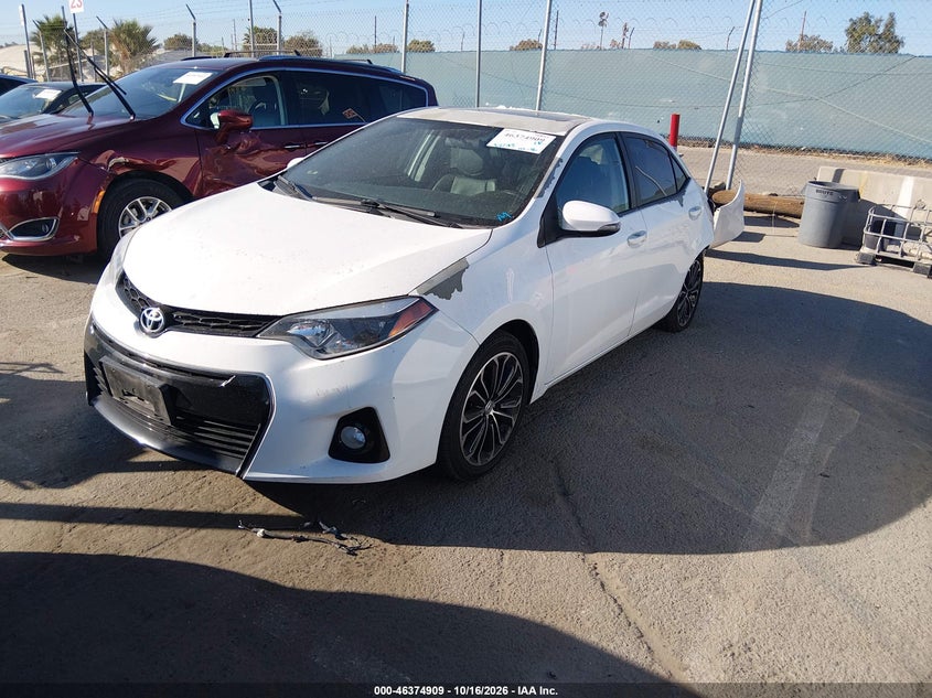 Vin: 5yfburhe8gp460332, lot: 46875242, toyota corolla s premium 20162