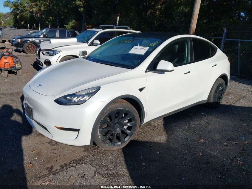 Vin: 5yjygdeexmf233000, lot: 46875307, tesla model y long range dual motor all-wheel drive 20212