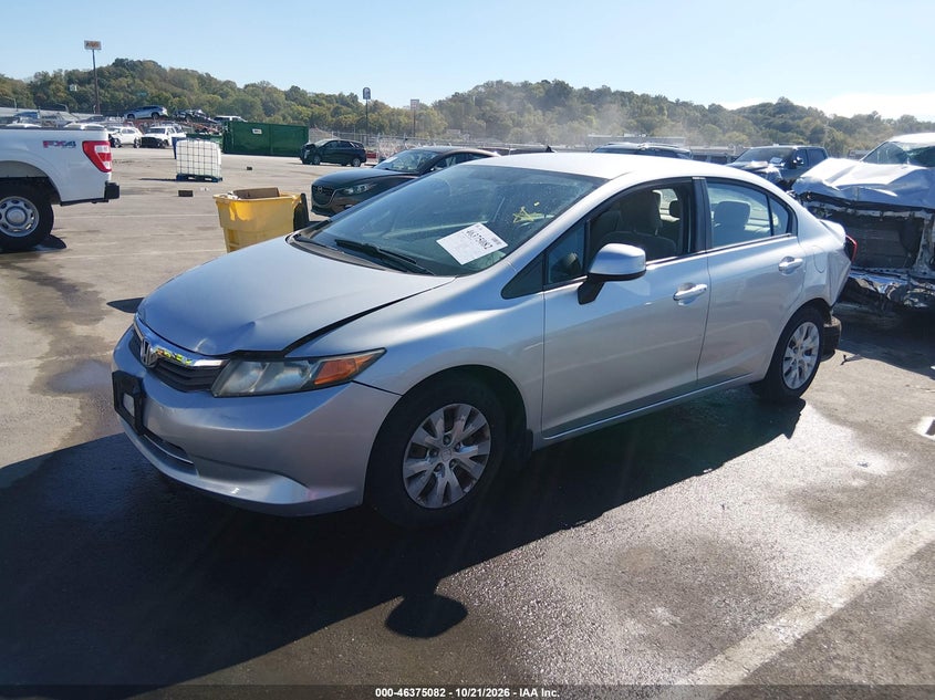 Vin: 19xfb2f56ce046849, lot: 46875415, honda civic lx 20122