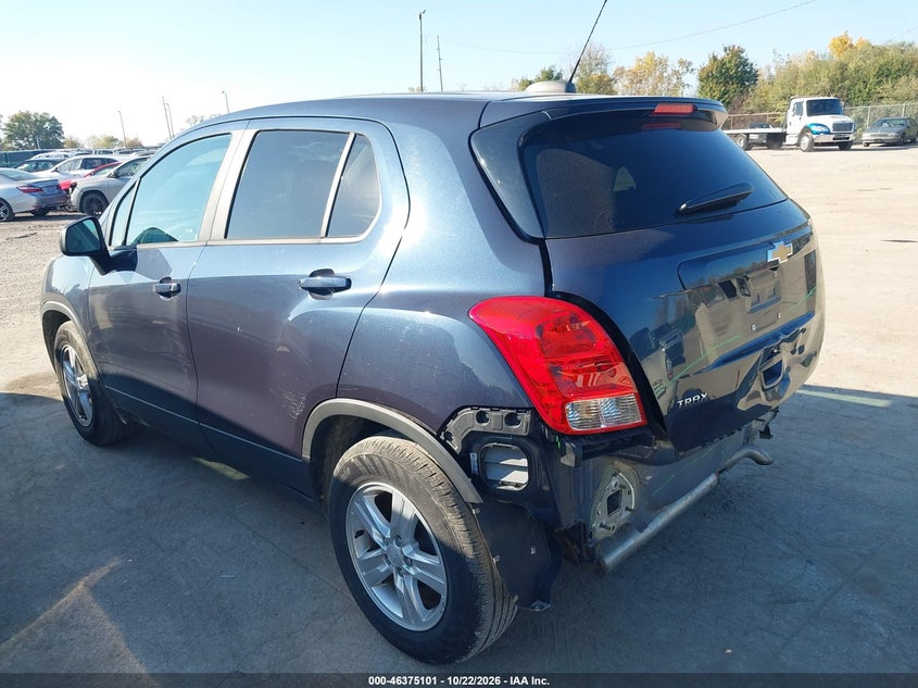 Vin: 3gncjksb3kl192077, lot: 46875434, chevrolet trax ls 20193