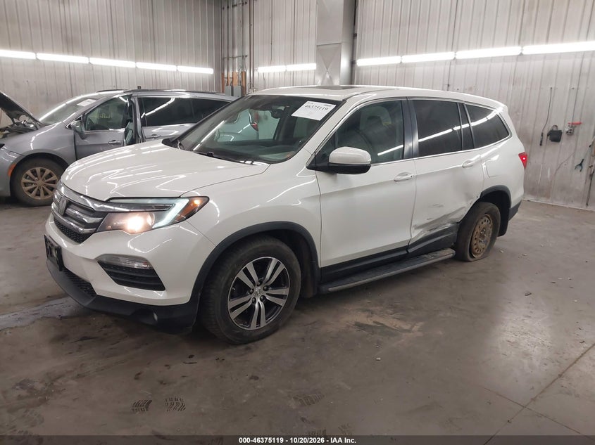 Vin: 5fnyf6h62gb033946, lot: 46875452, honda pilot ex-l 20162
